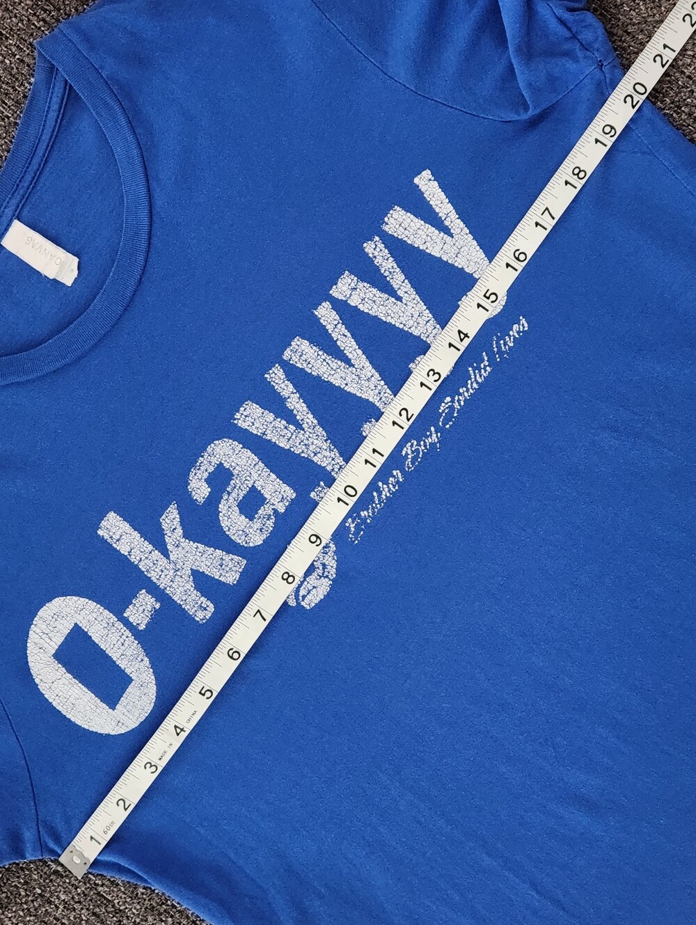 💙Canvas💙 - Blue/White "Sordid Lives" Brother Boy "O-kayyyy" S/S Tee - Picture 8 of 9